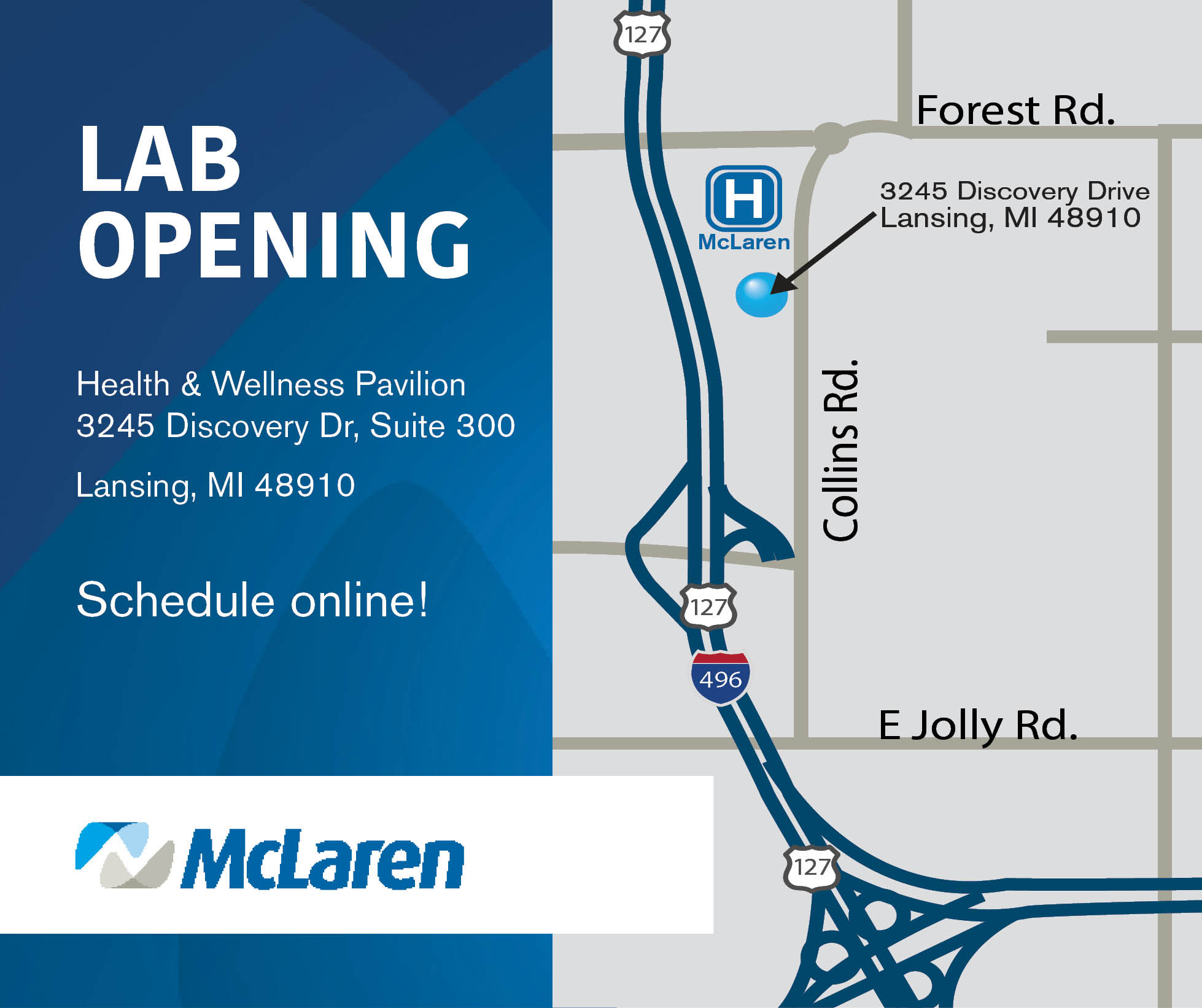 McLaren Greater Lansing Opens Lab Location in Health & Wellness Pavilion